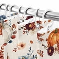 thumbnail image 6 of Shower Curtain 72"W x 84"L Vintage Pumpkins Fall Autumn Leaves Fabric Shower Curtains Set with Hooks Water Repellent Bathroom Curtains Machine Washable Bathroom Accessories, 6 of 6