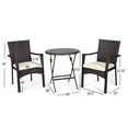 thumbnail image 3 of Outdoor Furniture,Bistro Table Set Outdoor,Round Outdoor Dining Set Bistro Set 3PCS, 3 of 5