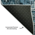 thumbnail image 3 of Addison Rugs Mayfield Washable Traditional Oriental Blue Rectangle Rug, 10' x 14', 3 of 6