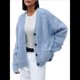 thumbnail image 2 of Cárdigan de para Mujer, Estilo Holgado, de Punto Cálido. Azul M, 2 of 10