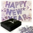 thumbnail image 2 of Ambesonne Happy New Year Jigsaw Puzzle Durable Cardboard, Calligraphy in Party, 1000 pcs, Multicolor, 2 of 5