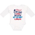 thumbnail image 3 of Inktastic Military Land is Free Mommy is Brave Boys or Girls Long Sleeve Baby Bodysuit, 3 of 5
