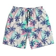 thumbnail image 5 of Goofa Palm Leaves Printed Mens Swim Trunks Summer Quick Dry Short Beach Swimwear Bathing Suits-Medium, 5 of 9