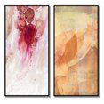 thumbnail image 2 of Designart "Tranquil Bliss in Raspberry Hues II" Abstract Liquid Ink Framed Wall Art Set Of 2 - Modern Pink Gallery Wall Frame Set For Home Decor, 2 of 6