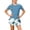 Navy, variant on Conairie Girls Swimsuit Set Two Piece Floral Print Short Sleeve Rash Guard Kids Swim Skirt Bathing Suit Breathable Outdoor Beach Swimwear Summer Sky Blue 7-8 Y