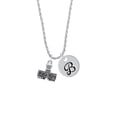 thumbnail image 2 of Delight Jewelry Silvertone 3-D ''Carpe Diem'' Stamp Silvertone Script Initial Disc - B - Charm Necklace, 20"+3", 2 of 4