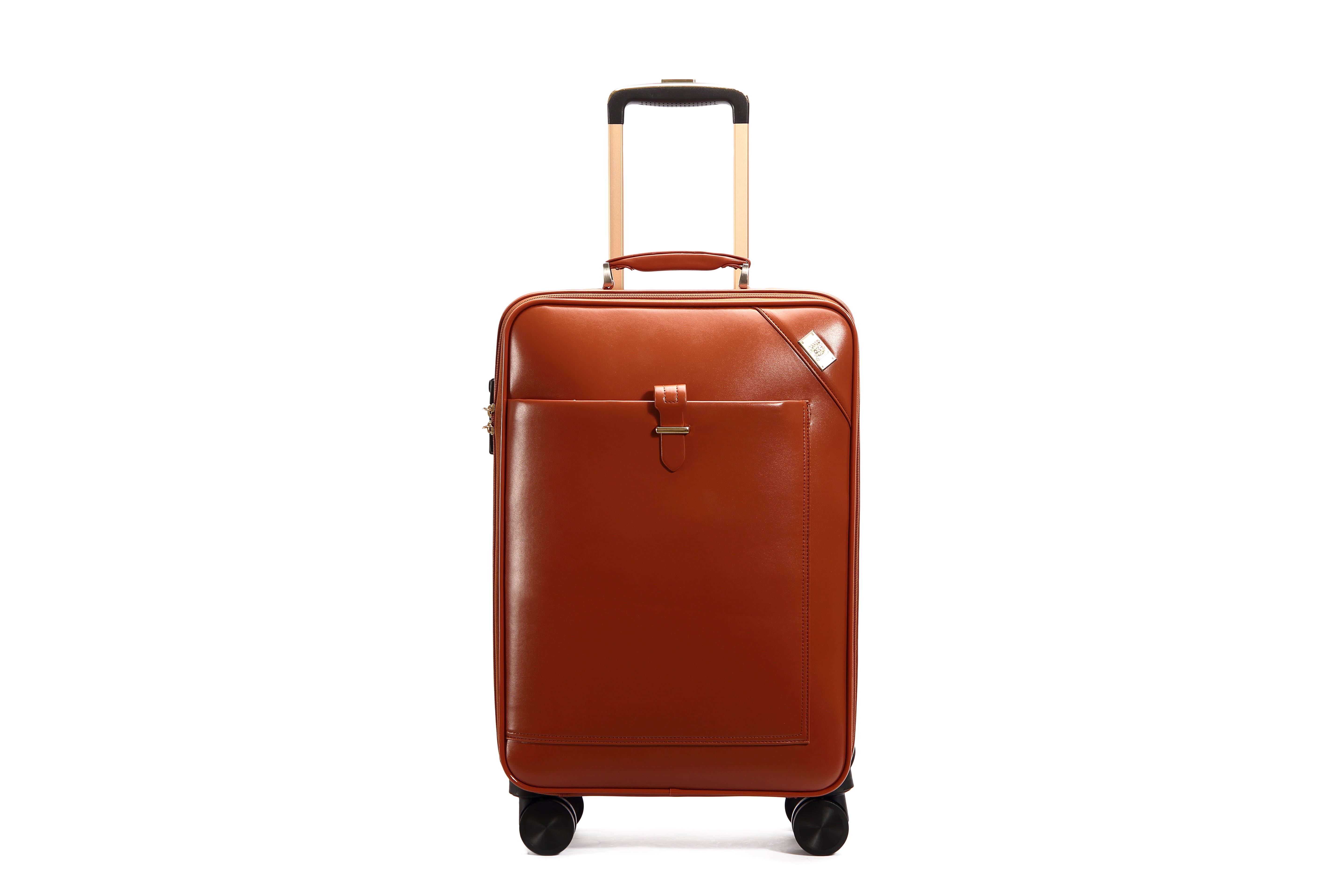 SEMMS LUXURY LEATHER LUGGAGE SET (28"/24"/20") LIGHT BROWN