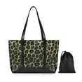 thumbnail image 7 of FORMRS Laptop Tote Bag for Women with 15.6" Computer Compartments Handbag, Green Leopard Print, 7 of 7