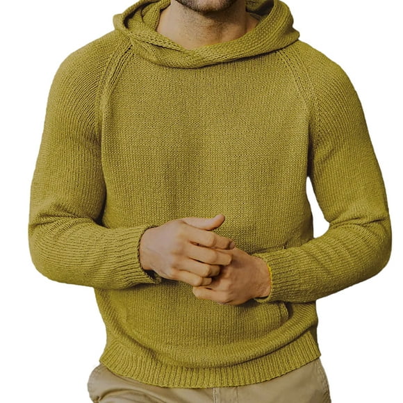 PMUYBHF Male Denim Jacket Men Slim Men's Stand Up Collar Pullover Sports Sweater Winter Fashion Twistss Button Sweater XXL
