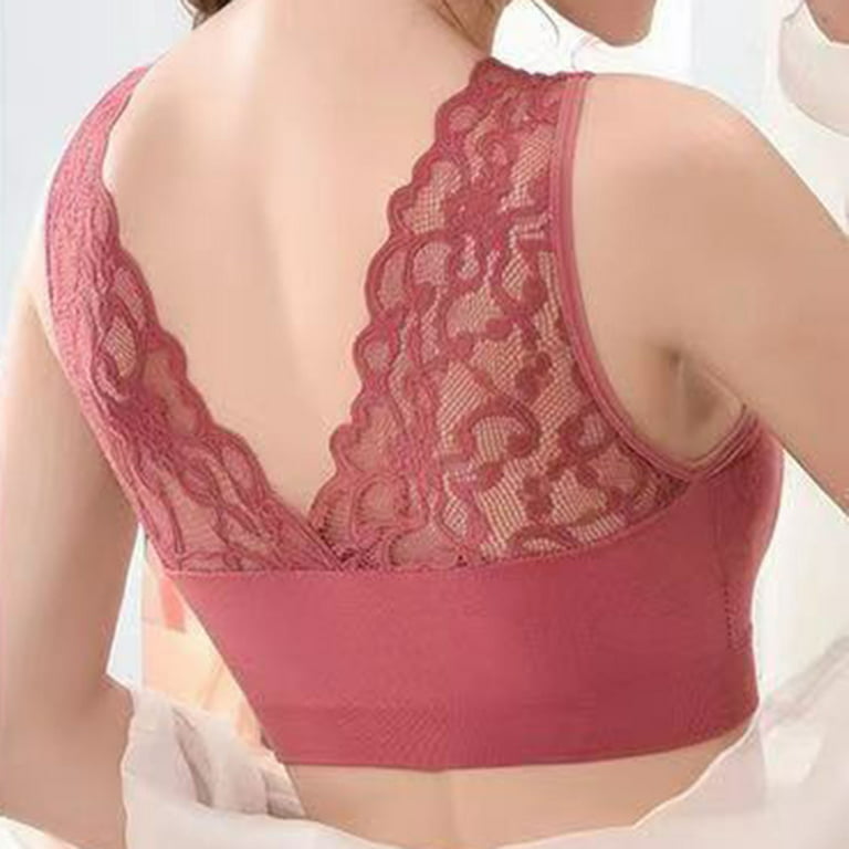 fanshao Women Bra Lace Push Up Underwear Padded Beauty Back Brassiere for  Sleeping