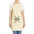 thumbnail image 1 of Pisces Zodiac Boho Style Printed Khaki Apron 27 x 32.5 Inch with Pocket APR, 1 of 1
