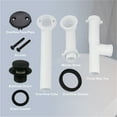 thumbnail image 6 of Matte Black 1-1/2" Bath Tub Drain Kit Plastic Tubular with Stainless Steel Tip-Toe Bath Tub Stopper, 6 of 10