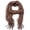 Brown, variant on Brown Wave Brown Open-Weave Crochet Lace Fringe Scarf - Lightweight Oblong Wrap for Women