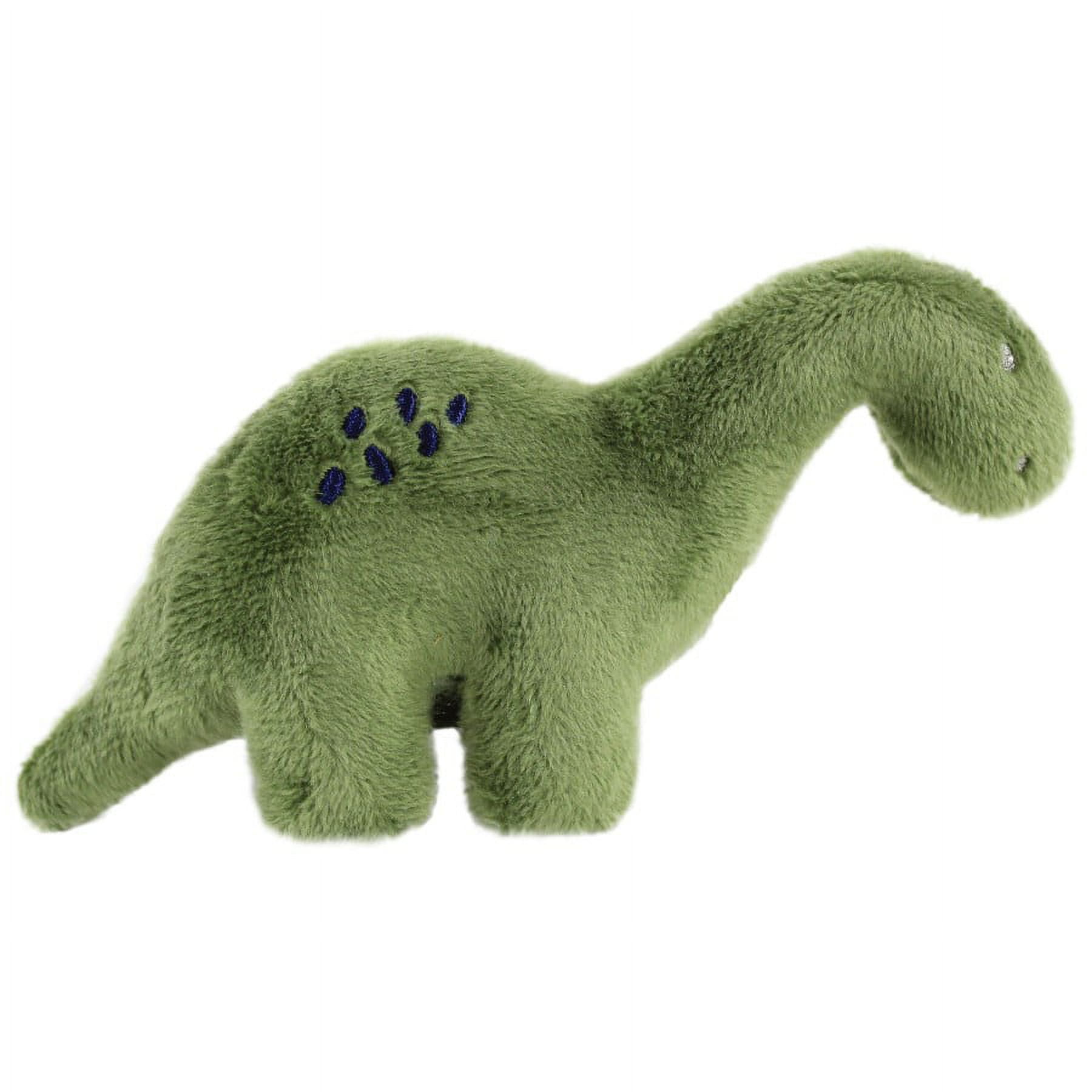 Luvable Friends Dog Squeaky Plush Dog Mini Toy Set, Dinosaurs, One Size