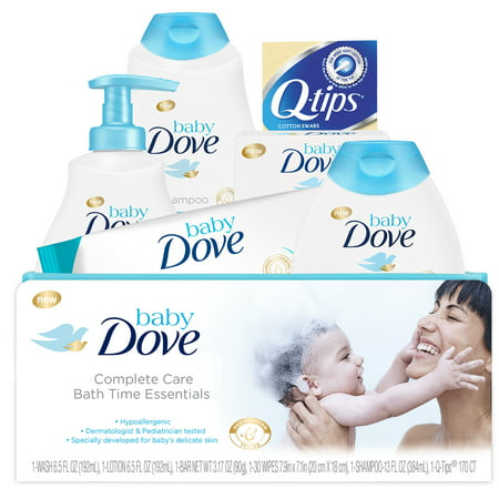 Baby Dove Complete Care Bath Time Essentials Gift Set 6 (Best Unscented Body Wash)