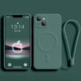 thumbnail image 2 of Silicone Wrist Lanyard For Magsafe Magnetic Case For iPhone 16 15 14 Plus 13 12 11 Pro Plus XS Max X XR Wireless Charge Cover RD For iPhone 15 Plus, 2 of 6