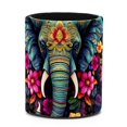thumbnail image 1 of Portalápices compacto y funcional: portabolígrafos ideal y organizador de escritorio para maquillaje y artículos de arte, elefante colorido, 1 of 5