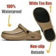 thumbnail image 2 of Men's Women's Work Clogs - Unisex Garden Chef Shoes Non Slip Waterproof Nurse Kitchen Food Service Shoes, 2 of 14
