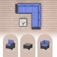 thumbnail image 6 of 6-Piece  Sectional Furniture PE Rattan Sofa Set, Durable Outdoor Conversation Set, Rattan Wicker Outdoor Conversation Sets with Coffee Table & Thickened Cushions, Outdoor Sofa Set for Backyard, 6 of 6