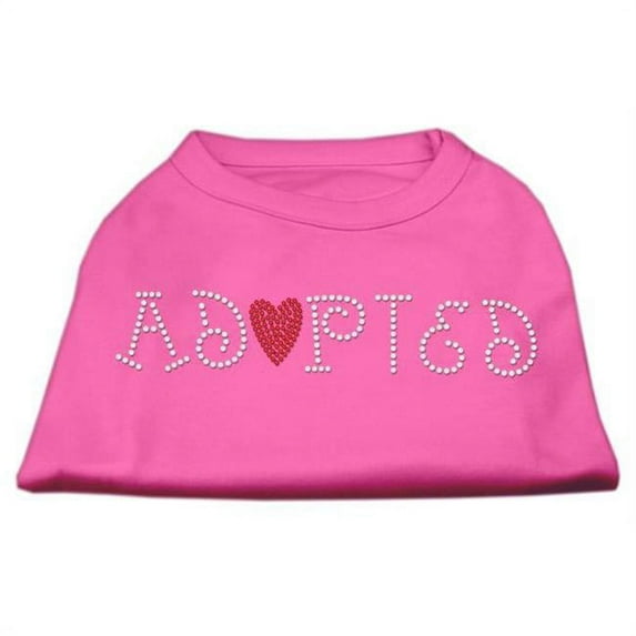 Mirage Pet Products Adopted Rhinestone Shirt Bright Pink XL - 16