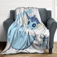 thumbnail image 3 of Pokemon Eevee Vaporeon Throw Blanket Cute Flannel for Boys Girls Men Women, 3 of 7