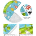 thumbnail image 2 of FMSHPON Easter Tree Skirt Colorful Eggs Bunny Xmas Christmas Tree Skirt Stand Mat for Holiday Party Decoration Indoor Outdoor 48 inches, 2 of 6