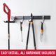 thumbnail image 3 of Rubbermaid FastTrack Garage Storage Utility Hooks, 5 Piece, Black, All in One Rail Hook Kit and Tool Organizer, Heavy Duty for Home/Garage/Shed/Garden, 3 of 9