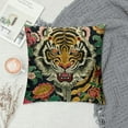 thumbnail image 2 of Orinice  Tiger Cushion Cover Chinoiserie Pillow Covers Animal Print Pillowcase Tiger Stripe Colorful Pillow Statement Pillow Farmhouse Home Decorative Pillows For Sofa Couch Housewarming Gift, 2 of 5