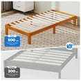 thumbnail image 6 of ZUNMOS 12 IN Twin Size Solid Wood Bed Frame with Wood Slat Support,  Sturdy, No Box Spring Needed,  Natural Pine, 6 of 10