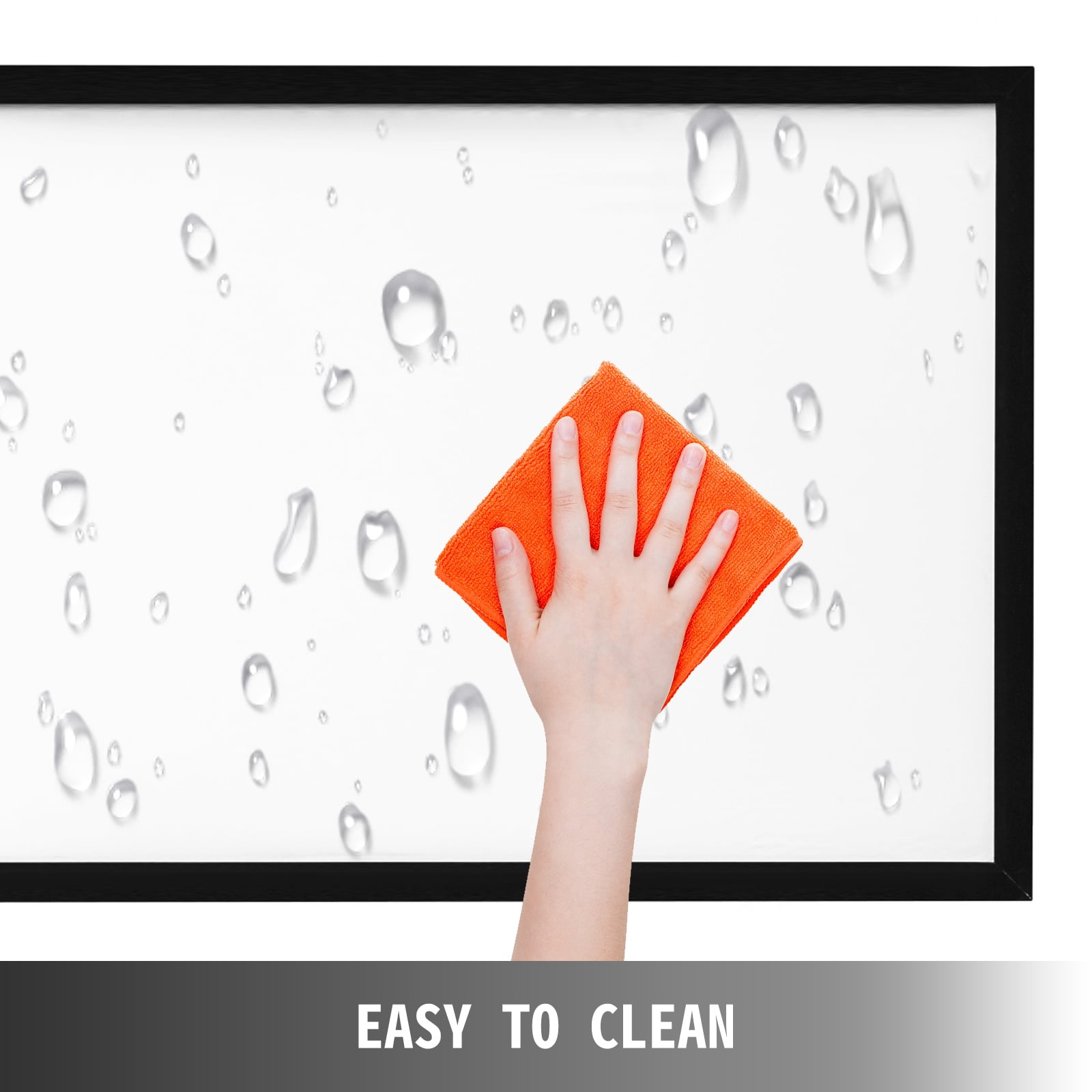 VEVOR Projector Screen Fixed Frame Big 110" 3D Diagonal 16:9 4K HD Projector Screen with Aluminum Frame Projector Screen Wall Mounted for Home Theater Office Use