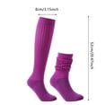 thumbnail image 3 of Bibifish Womens Slouch Over Calf Socks Knitted Solid Color Soft Comfy Street Style Sports Home Casual Daily Wear Slouch Crewsocks, 3 of 3