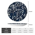 thumbnail image 2 of Bingfone Cherry Blossoms on Navy Background Print Bone China Dinner Decorative Plates,Handmade Ceramic Dinner Plate with Stand for Home Club-8in, 2 of 6
