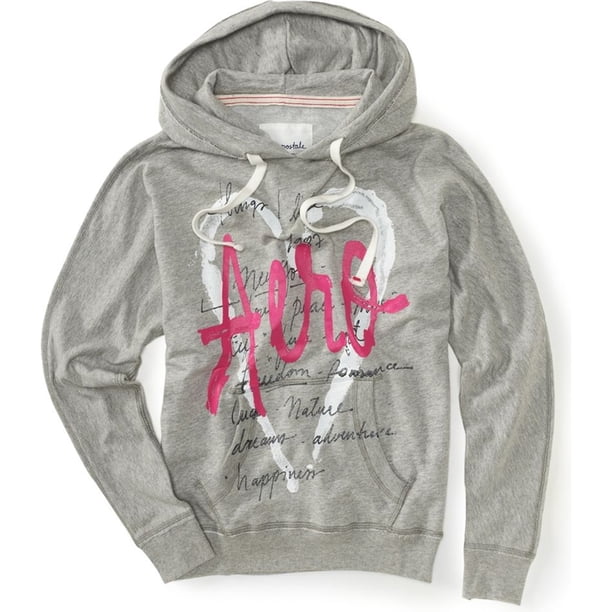 Aeropostale - Sudadera con capucha para mujer, color gris, extragrande Aeropostale Sudadera