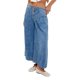 thumbnail image 1 of Pantalones Vaqueros Anchos para Mujer, Holgados, con Cintura Elástica, Botones, Estilo Boyfriend, Informales, Sueltos, con Bolsillos. Azul Profundo S, 1 of 8