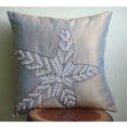 thumbnail image 2 of Funda de almohada morada con lentejuelas 3D, diseño de estrellas de mar, playa y océano, 35 x 35 cm (14 x 14 pulgadas), funda de almohada de seda, diseño floral mediterráneo, mar - Estrellas de mar, 2 of 5