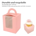 thumbnail image 4 of Caja Para Pasteles, Porta Cupcakes Individual Rosa, Ventana Transparente, Resistente Para Bodas, 4 of 7