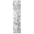 thumbnail image 2 of SAFAVIEH Berber Major Abstract Shag Runner Rug, Ivory/Blue, 2' x 8', 2 of 11