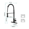 thumbnail image 7 of Single Handle High Arc 360 Degree Rotating Nozzle Brushed Pull Out Kitchen Faucet, Single Level Stainless Steel Kitchen Sink Faucets with Pull Down Sprayer, 7 of 7
