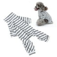 thumbnail image 4 of Combinaison pour Chien, Pyjamas Extensible Rayé à la Mode Mignon Léger Poids Élevé Collier pour la Marche XS, S, M, L, XL, 4 of 8