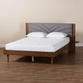 thumbnail image 3 of Baxton Studio Hemera Mid-Century Platform bed, King, Walnut Brown, 3 of 10