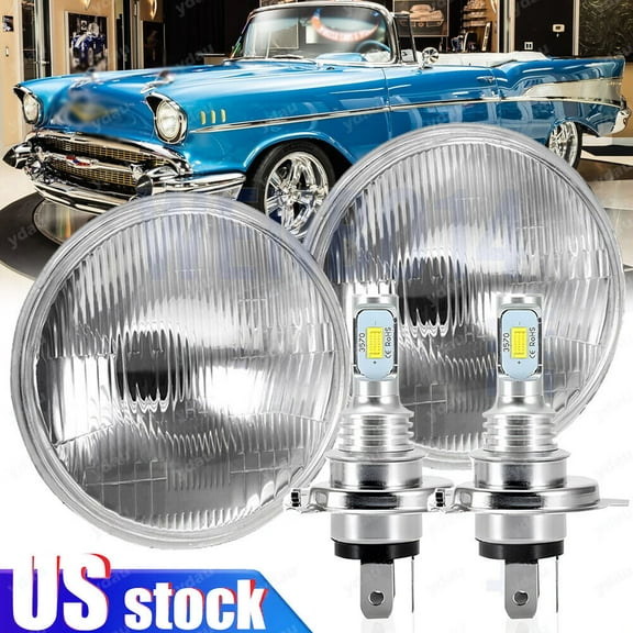 2 x 7'' Round LED Headlights FOR 1953-1957 Chevrolet Bel Air/150/210 Impala Ford