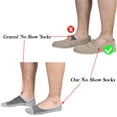 thumbnail image 4 of DOVACKA Men's 8-Pack No Show Low Cut Cotton Socks, Non-Slip with Grips for Loafer Sneakers, 4 of 6