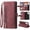 Winered, variant on SaniMore for Samsung Galaxy S24 Ultra 6.8" 2024 Case, Prumium PU Leather Zipper Wallet Card Slots Cash Pocket Flip Kickstand Lanyard Anti-drop Shcokproof Full Body Wrap Business Case, Winered