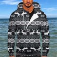 thumbnail image 2 of Sudadera Para Hombre Sudaderas Con Capucha de Moda Sudadera Con Cremallera Casual Estampado de Navidad Deportes Fitness Pullover Media Cremallera Odeerbi ODB179853, 2 of 5