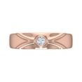thumbnail image 3 of 0.12 Carat Mens Diamond Solitaire Wedding Band Ring in 14K Rose Gold (Ring Size 5.5) (SI1-SI2 Clarity), 3 of 4