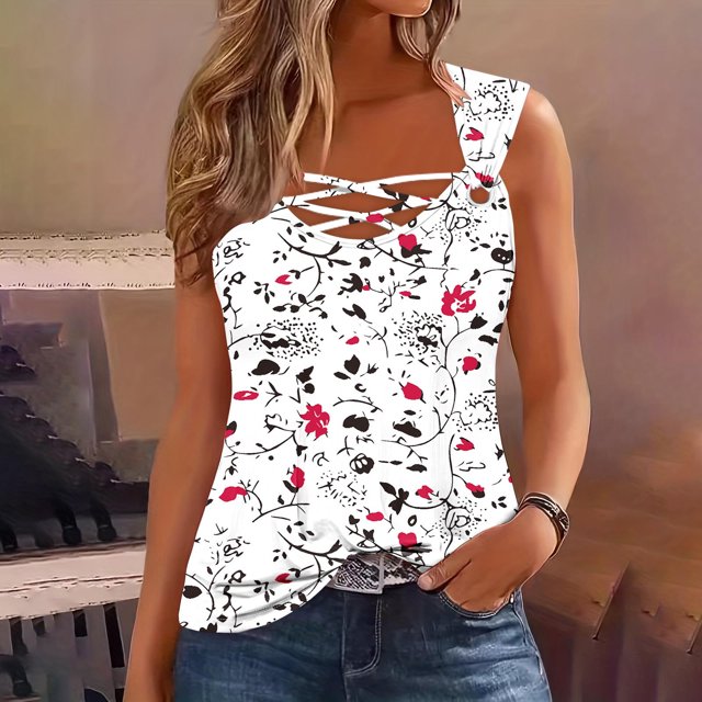 Puntoco Camisetas sin mangas ajustadas para mujer Camiseta sin mangas de color liso para mujer Camiseta sin mangas holgada