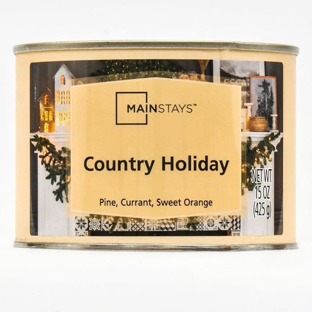 Mainstays Country Holida 1Wick Paint Can Candle 15Ounce