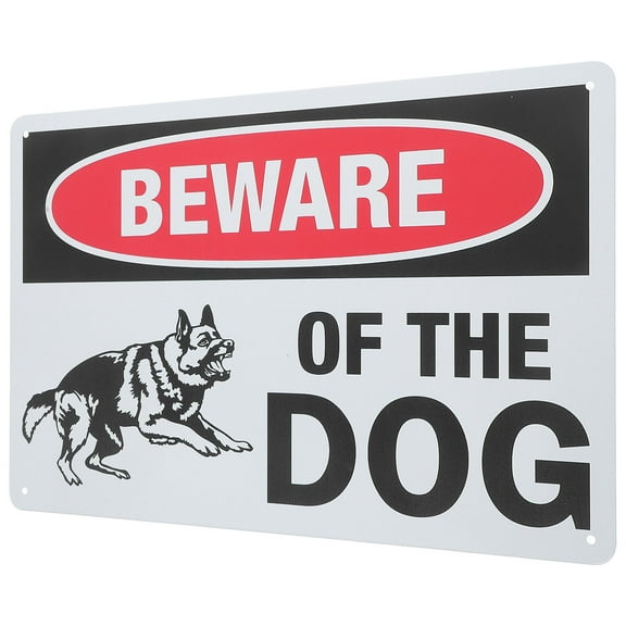 GOOHOCHY Beware Of Dog Signs For Fence Hanging Sign Iron 1Pack Multi