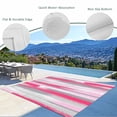 thumbnail image 3 of Pink Gray Stripes Outdoor Rug for Patio/Deck/Porch, Non-Slip Large Area Rug 3 x 5 Ft, Watercolor Modern Abstract Minimalist Indoor Outdoor Rugs Washable Area Rugs, Camping Rug Carpet Runner, 3 of 8