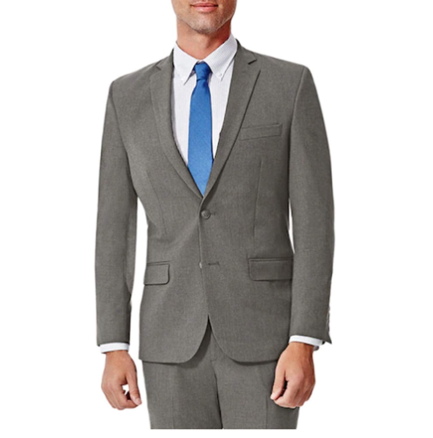 Haggar Men Classic Fit Premium Suit Coat (Dark Grey Heather, 42) - Walmart.com